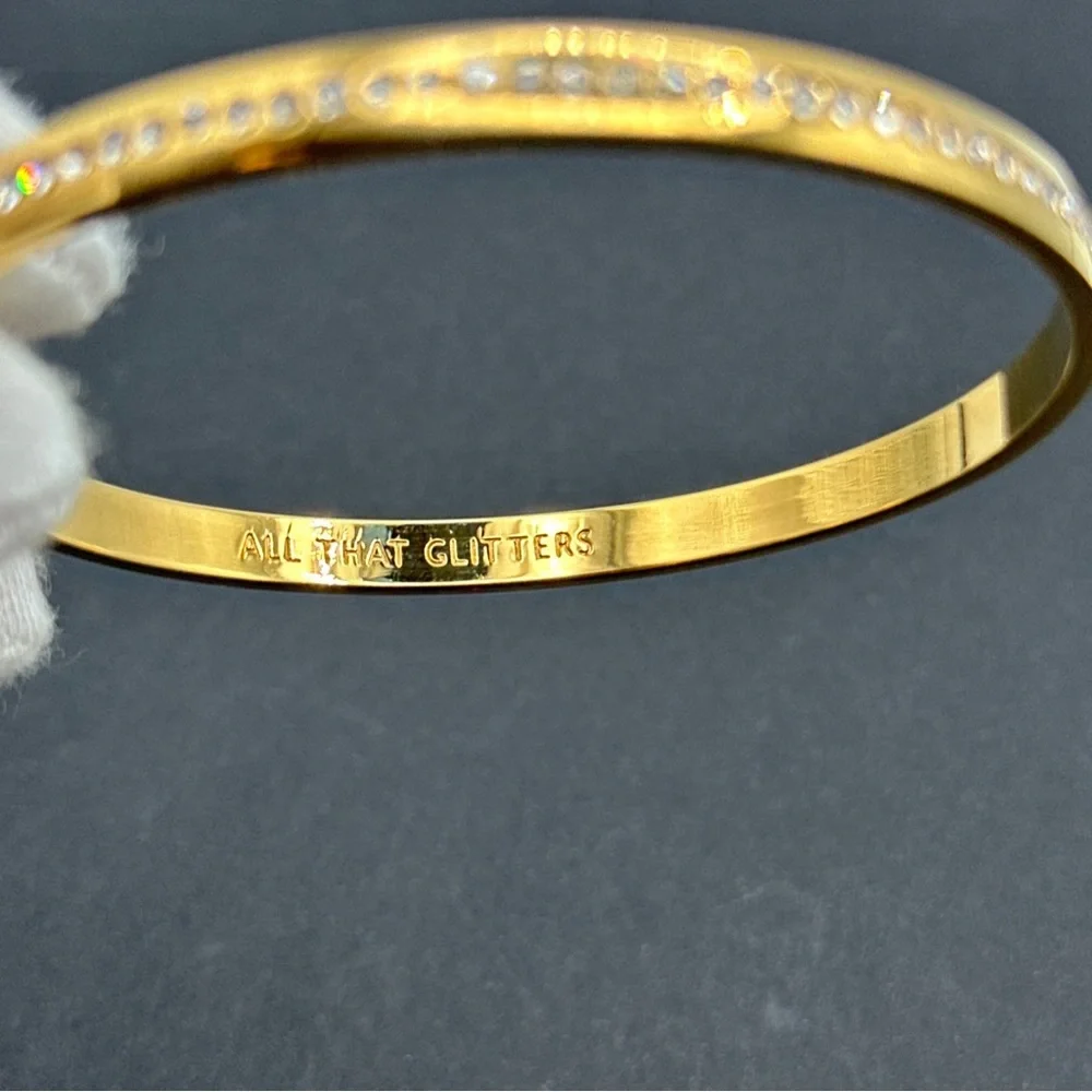 Kate Spade‎ All That Glitters Bracelet Gold Pave Sparkling Bangle Dh - Picture 5 of 6